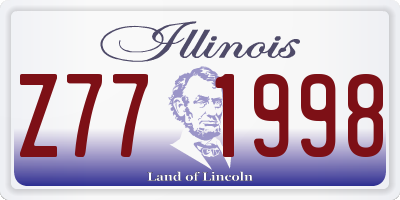 IL license plate Z771998