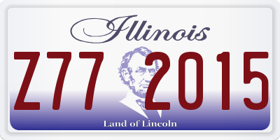 IL license plate Z772015