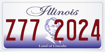 IL license plate Z772024