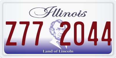 IL license plate Z772044