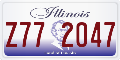 IL license plate Z772047