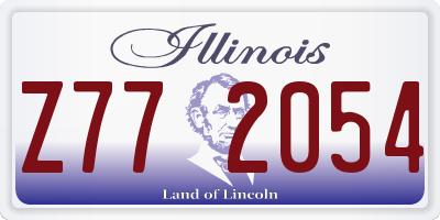 IL license plate Z772054