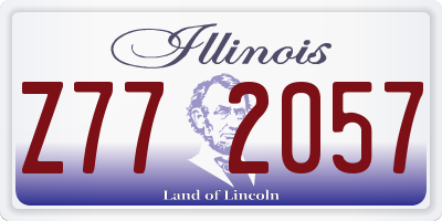 IL license plate Z772057