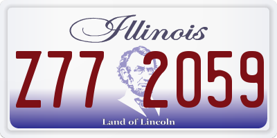 IL license plate Z772059