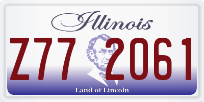 IL license plate Z772061
