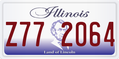 IL license plate Z772064