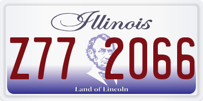 IL license plate Z772066