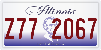 IL license plate Z772067