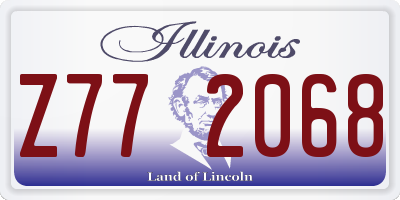 IL license plate Z772068