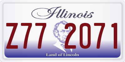 IL license plate Z772071