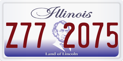 IL license plate Z772075