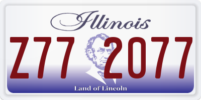 IL license plate Z772077
