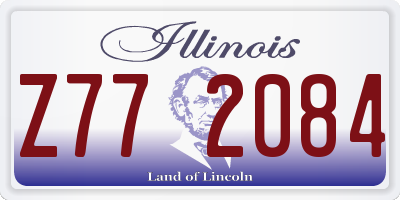IL license plate Z772084