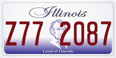 IL license plate Z772087