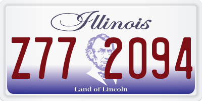 IL license plate Z772094