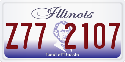 IL license plate Z772107