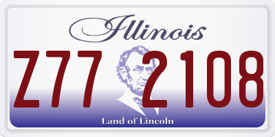 IL license plate Z772108