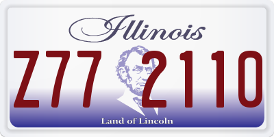 IL license plate Z772110
