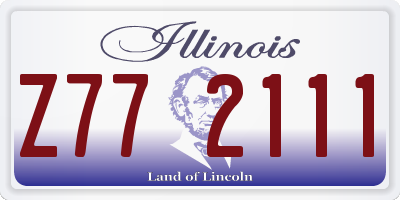 IL license plate Z772111