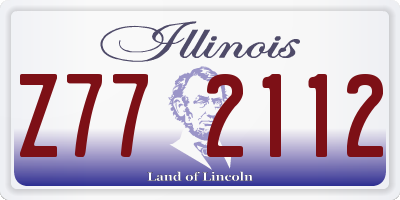 IL license plate Z772112