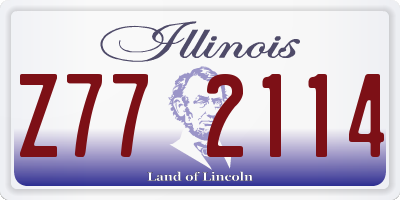 IL license plate Z772114