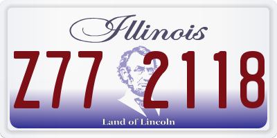 IL license plate Z772118