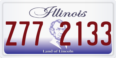 IL license plate Z772133