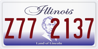 IL license plate Z772137