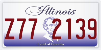 IL license plate Z772139