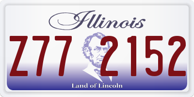 IL license plate Z772152