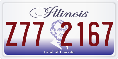 IL license plate Z772167
