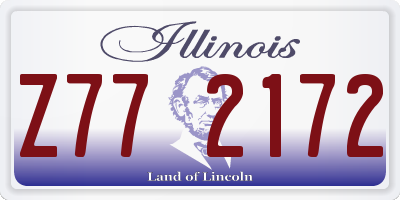 IL license plate Z772172