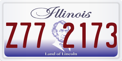 IL license plate Z772173