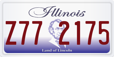 IL license plate Z772175