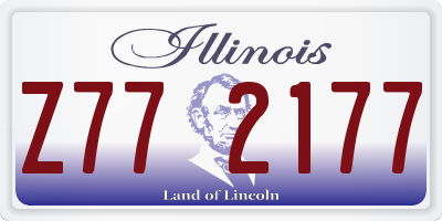 IL license plate Z772177
