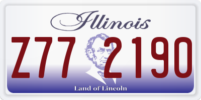 IL license plate Z772190
