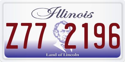 IL license plate Z772196