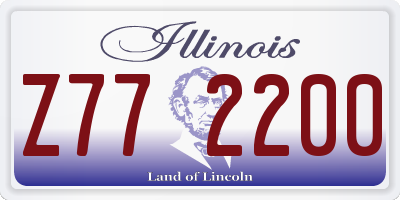 IL license plate Z772200