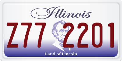 IL license plate Z772201