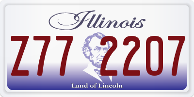 IL license plate Z772207