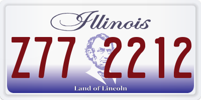 IL license plate Z772212