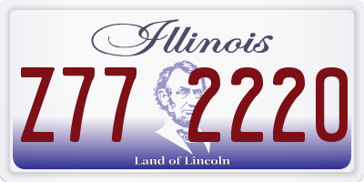 IL license plate Z772220