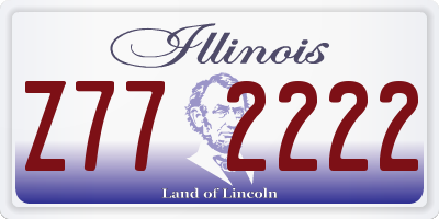 IL license plate Z772222