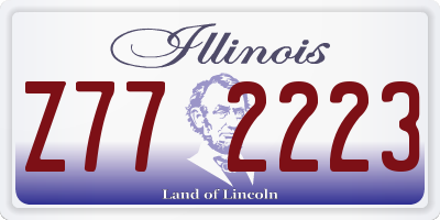 IL license plate Z772223