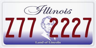 IL license plate Z772227