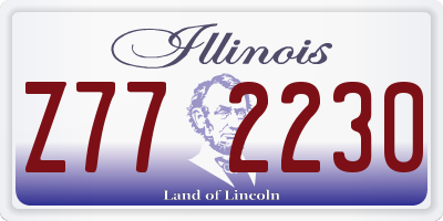 IL license plate Z772230