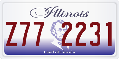 IL license plate Z772231