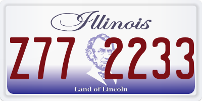 IL license plate Z772233