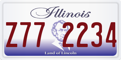 IL license plate Z772234