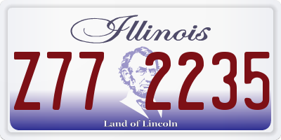IL license plate Z772235